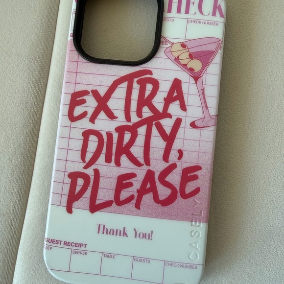 Pink and White iPhone 13 Pro Case - Picture 1 of 2